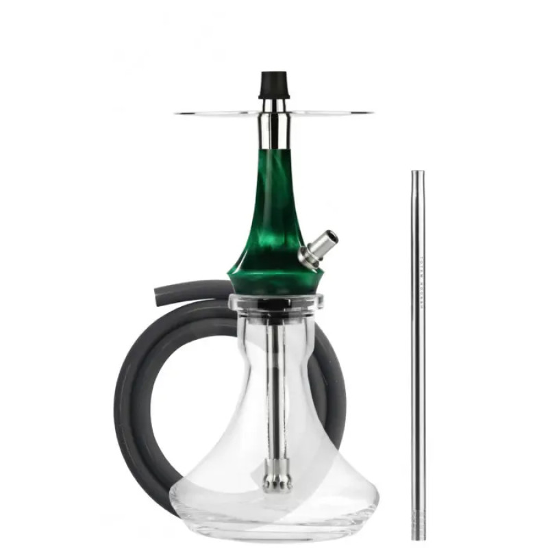 Кальян TOTEM Hookah Monolit Micra Emerald Green 35 см | popil.com.ua